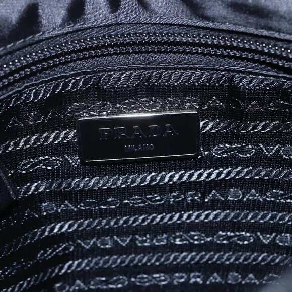 PRADA Shoulder Bag Nylon Black Silver Auth am9570V - Picture 11 of 16